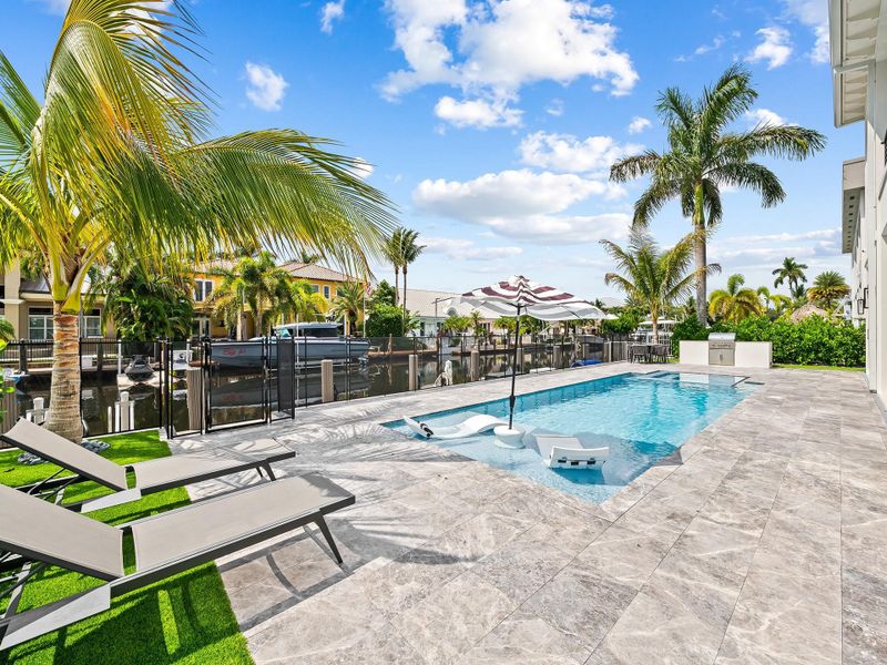 Exterior details and patio area of a home in , Lighthouse Point (Image 3).