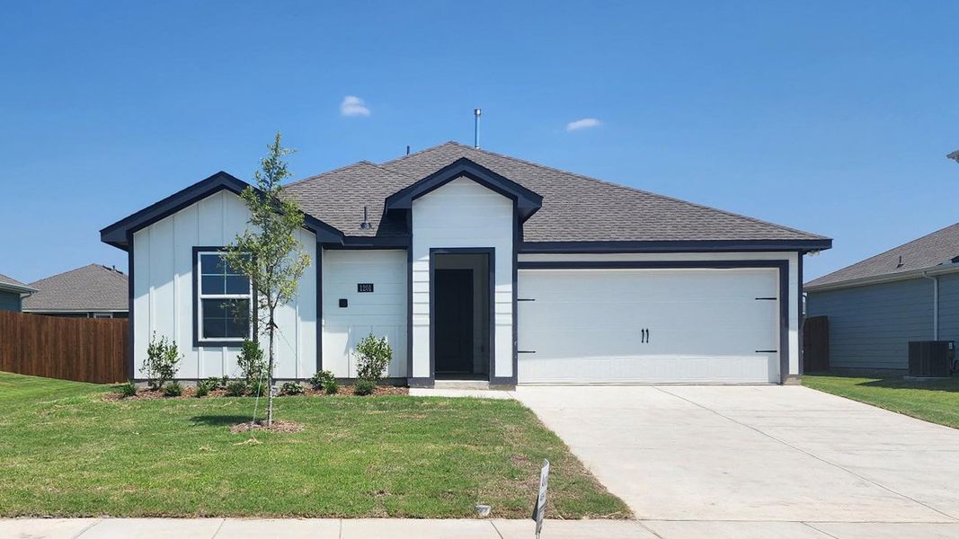 Front exterior of a new home in Waverly Estates, Josephine, TX, highlighting curb appeal (Image 1). Front exterior of a new home in Waverly Estates, Josephine, TX, highlighting curb appeal (Image 1).
