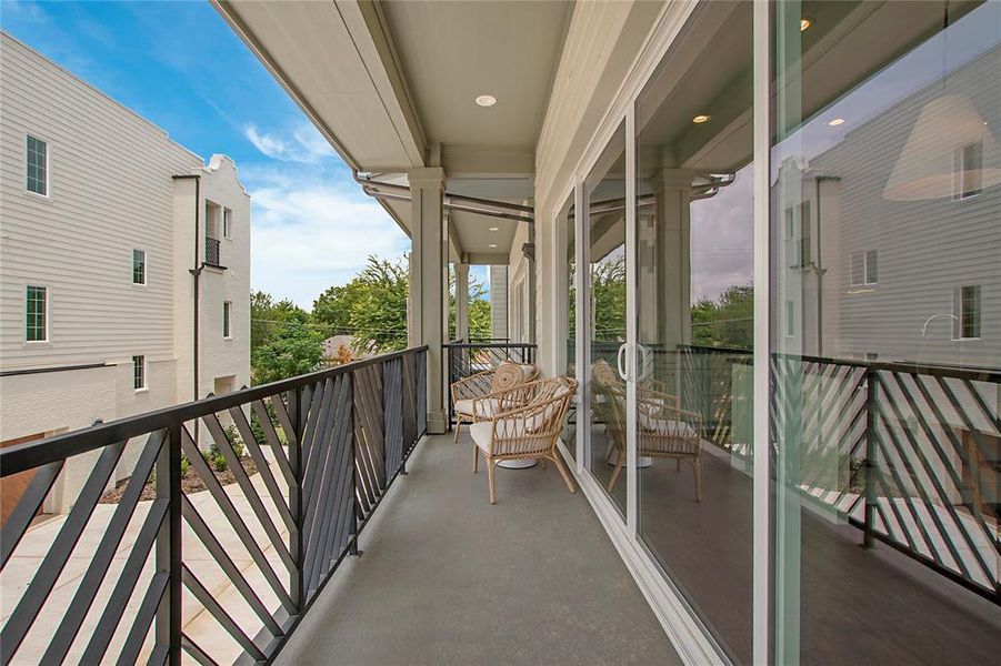 View of second floor balcony