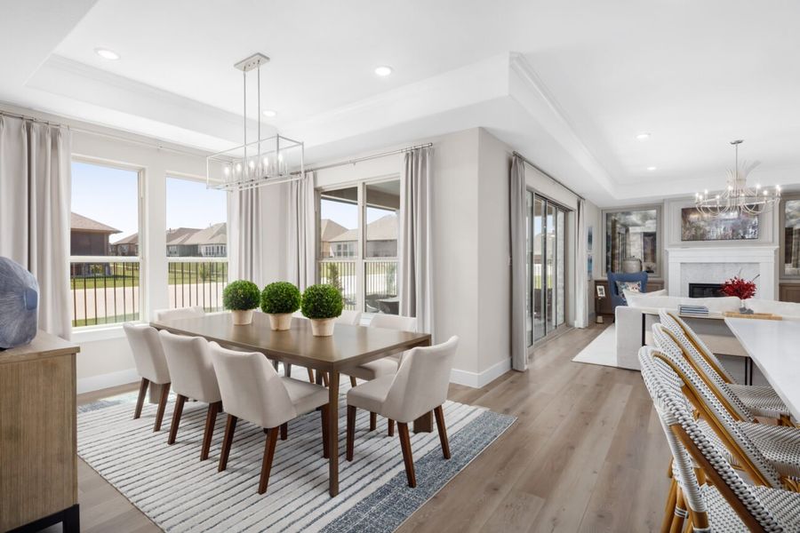 Representative furnished interior of a home built from the Verona 2 by Ladera Texas in Ladera at Timberbrook, Justin (Image 4).