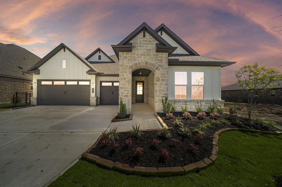 Representative exterior photo of a completed home built from the Juniper by Caldwell Homes in Chambers Creek, Willis, TX (Image 25). Representative exterior photo of a completed home built from the Juniper by Caldwell Homes in Chambers Creek, Willis, TX (Image 25).