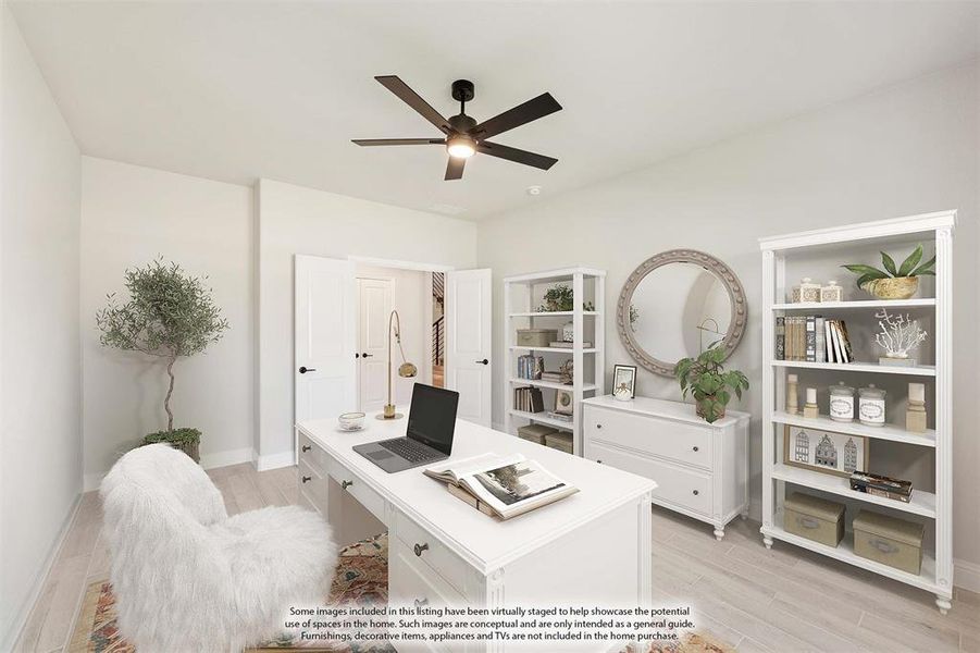Furnished interior view inside a new home in Mockingbird Hills 60-65, Joshua (Image 8).