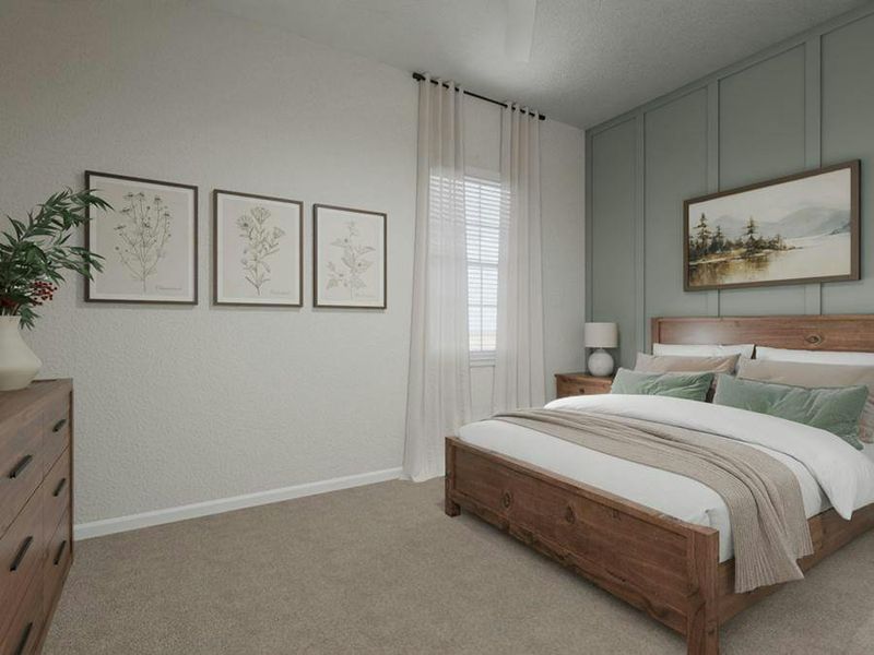 Large secondary bedrooms provide space for everyone in your household.