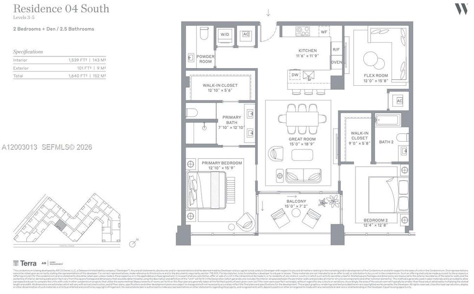 2D floor plan layout of this home in , Miami, FL (Image 4).