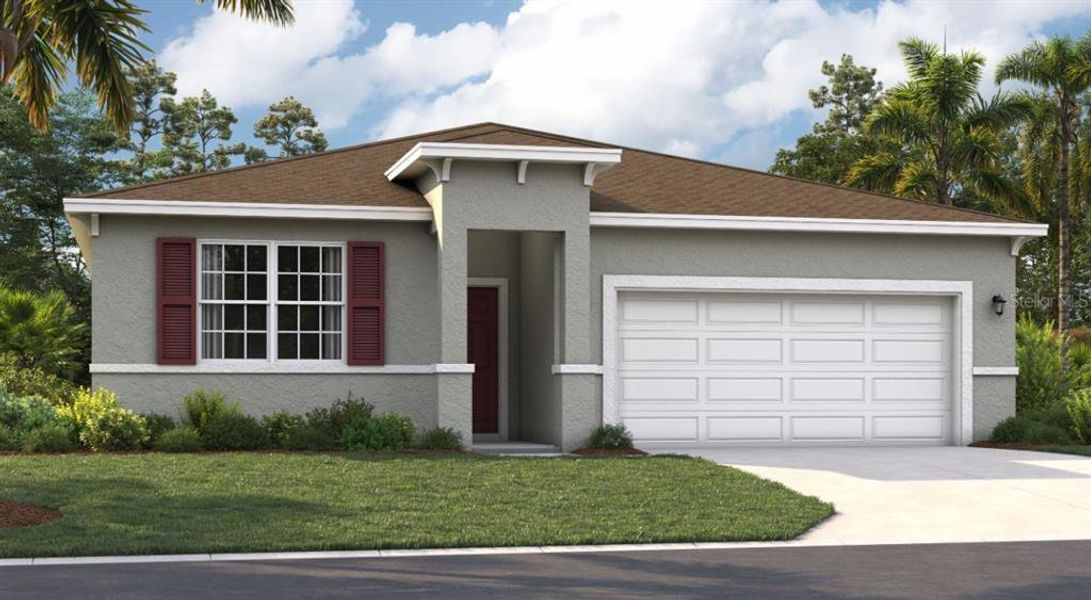 Front exterior of a new home in Avalon Park Tavares Single Family Homes, Tavares, FL, highlighting curb appeal (Image 19).