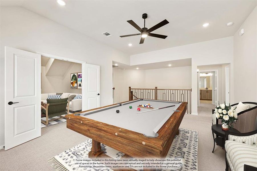 Furnished interior view inside a new home in Woodstone, Providence Village (Image 17).