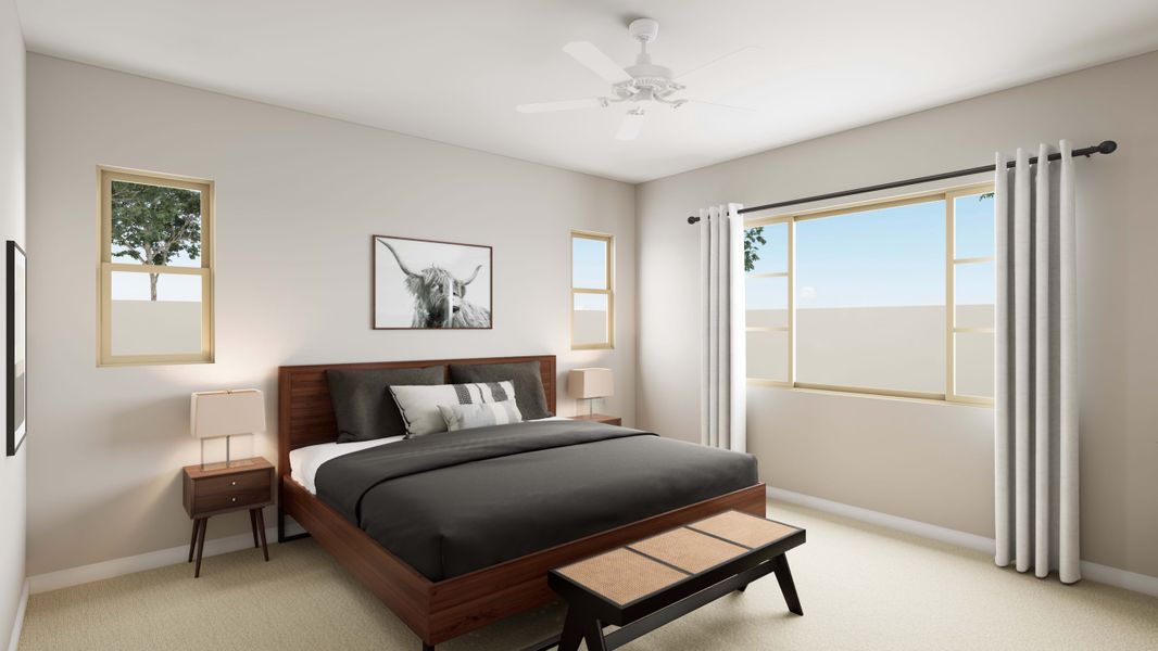 Representative furnished interior of a home built from the Elden Plan 4505 by Tri Pointe Homes in Waterston Central, Gilbert (Image 24).