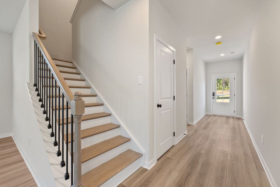 A staircase in a house.