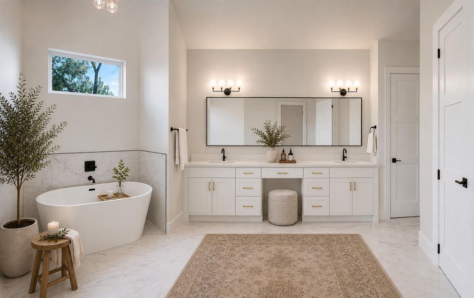 Virtual staging of master bath Virtual staging of master bath