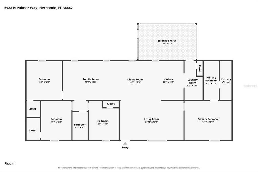 2D floor plan layout of this home in , Hernando, FL (Image 4).