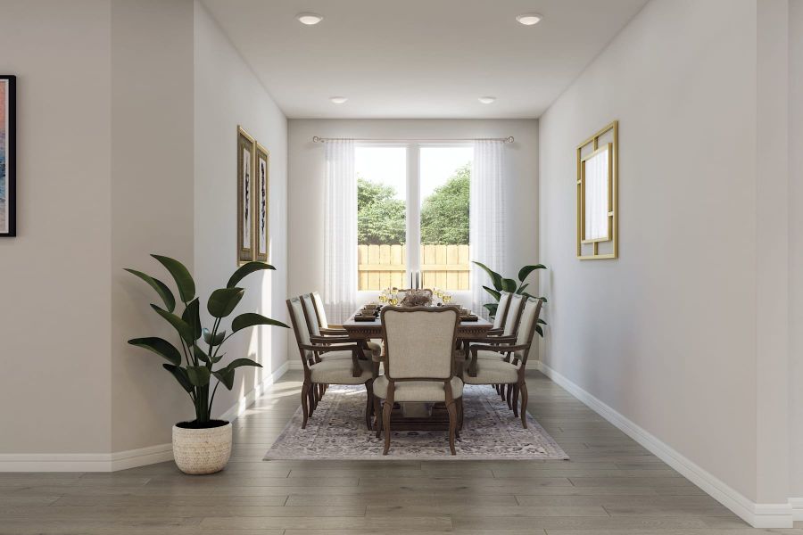 Representative furnished interior of a home built from the Kinglet by Tri Pointe Homes in Oakhill Reserve, Tomball (Image 6).