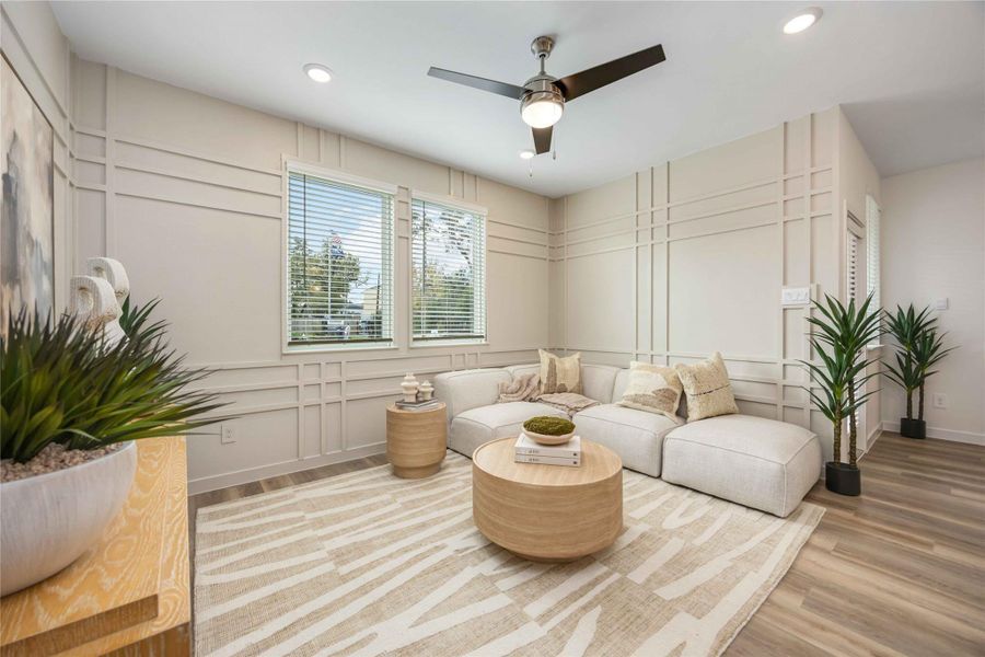Furnished interior view inside a new home in Mansfield Park, Houston (Image 36). Furnished interior view inside a new home in Mansfield Park, Houston (Image 36).