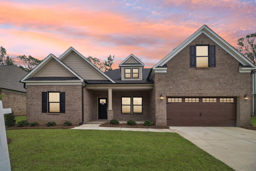 Representative exterior photo of a completed home built from the Carol II by Great Southern Homes in The Cove, Sumter, SC (Image 20).