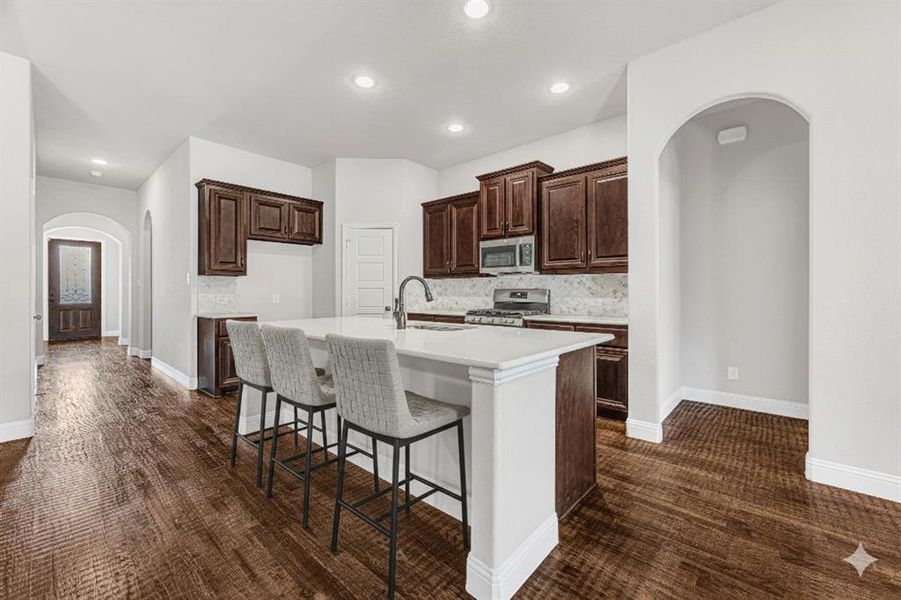 Island Kitchen - virtually staged