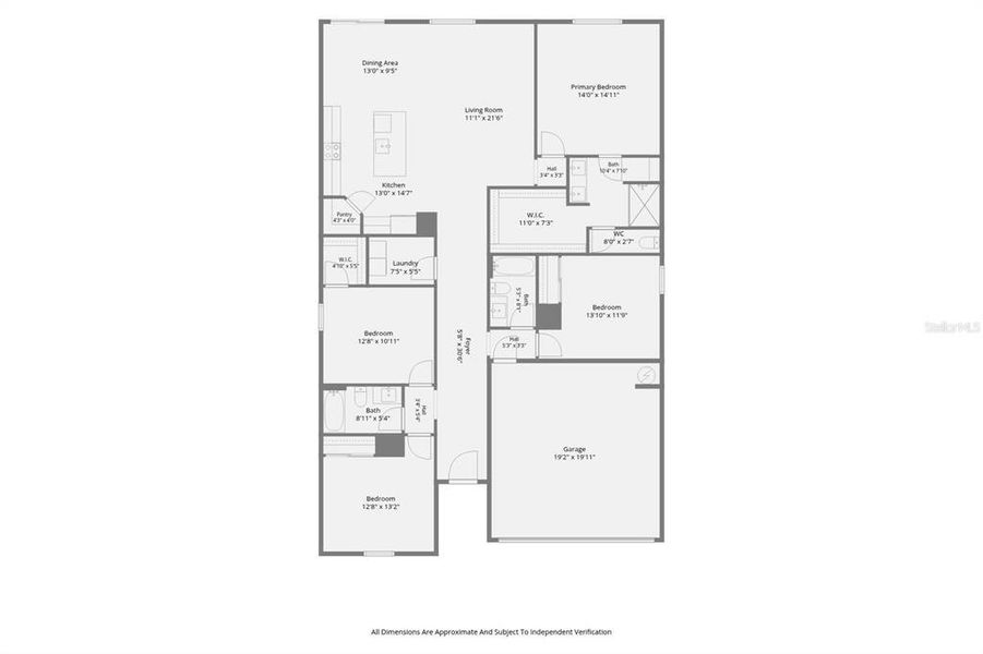 2D floor plan layout of this home in Salt Meadows - Classic Series, Parrish, FL (Image 7).