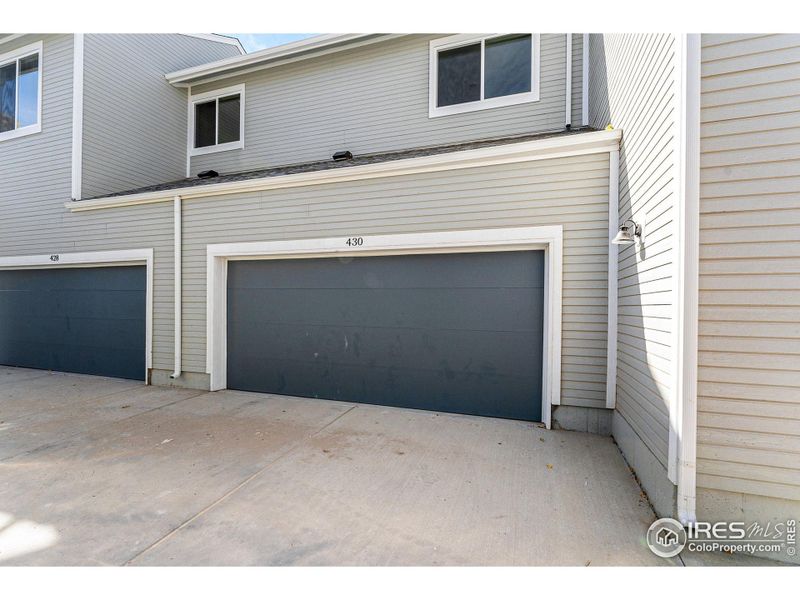 A rare 2 car attached garage has tons of space for cars, toys and all your extra storage.