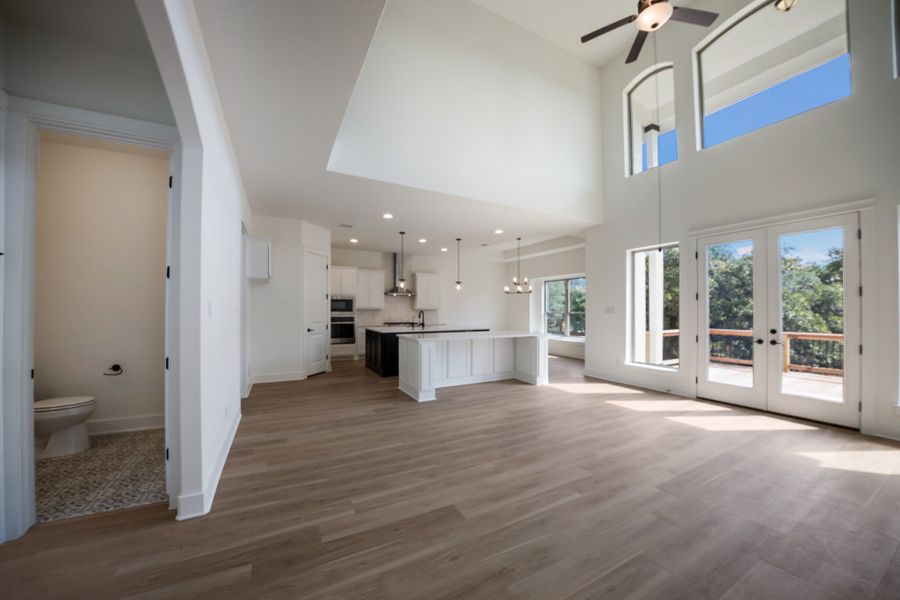 Representative unfurnished interior of a home built from the The Travis by Whitestone Custom Homes in Johnson Ranch, Bulverde (Image 38).