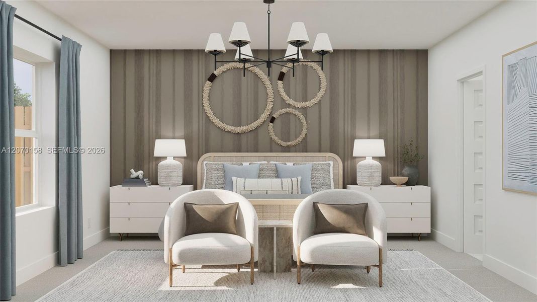 Furnished interior view inside a new home in Verdana Grove, Miami (Image 8).