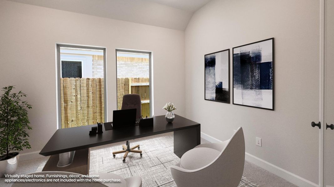 Furnished interior view inside a new home in 6 Creeks, Kyle (Image 15).