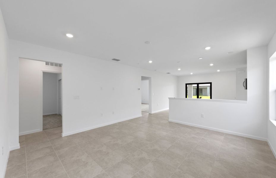 Gathering room with an open concept layout