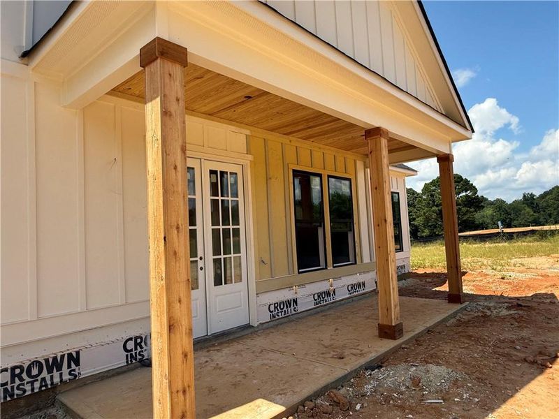 Front exterior of a new home in , Dallas, GA, highlighting curb appeal (Image 16). Front exterior of a new home in , Dallas, GA, highlighting curb appeal (Image 16).
