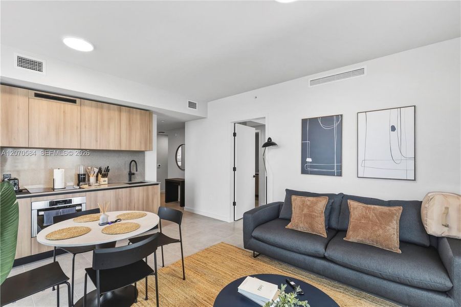 Furnished interior view inside a new home in , Miami (Image 26). Furnished interior view inside a new home in , Miami (Image 26).