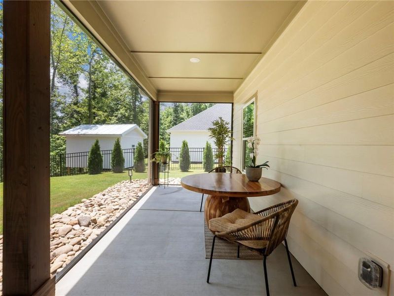 Exterior details and patio area of a home in , Cornelia (Image 28). Exterior details and patio area of a home in , Cornelia (Image 28).