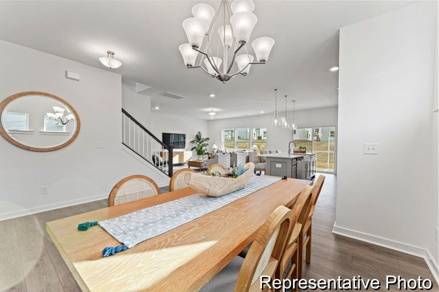 Furnished interior view inside a new home in White Oak Creek Crossing, Angier (Image 10). Furnished interior view inside a new home in White Oak Creek Crossing, Angier (Image 10).