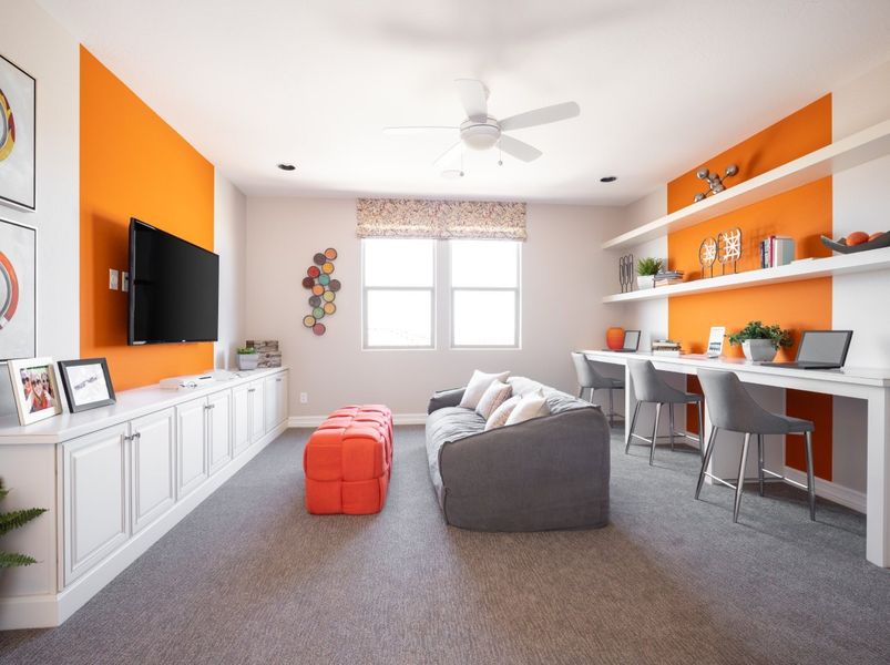 Furnished interior view inside a new home in Elegance at Eastmark, Mesa (Image 50).