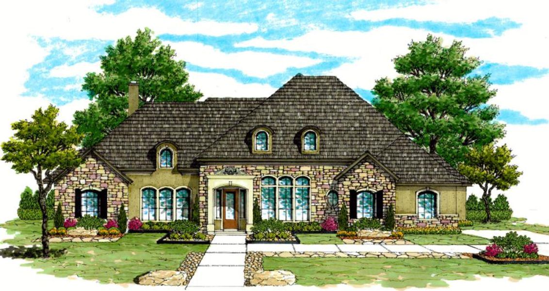 Representative rendering of the exterior for the 3245 by Texas Homes (Image 6).