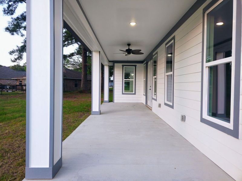 Patio overlooking hole #6 tee box.