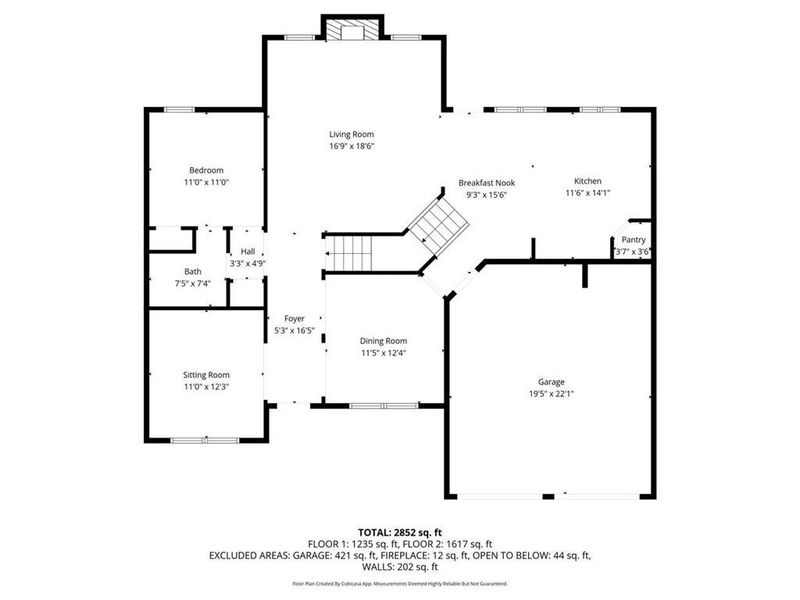 2D floor plan layout of this home in Stillwater Springs, Dacula, GA (Image 5).