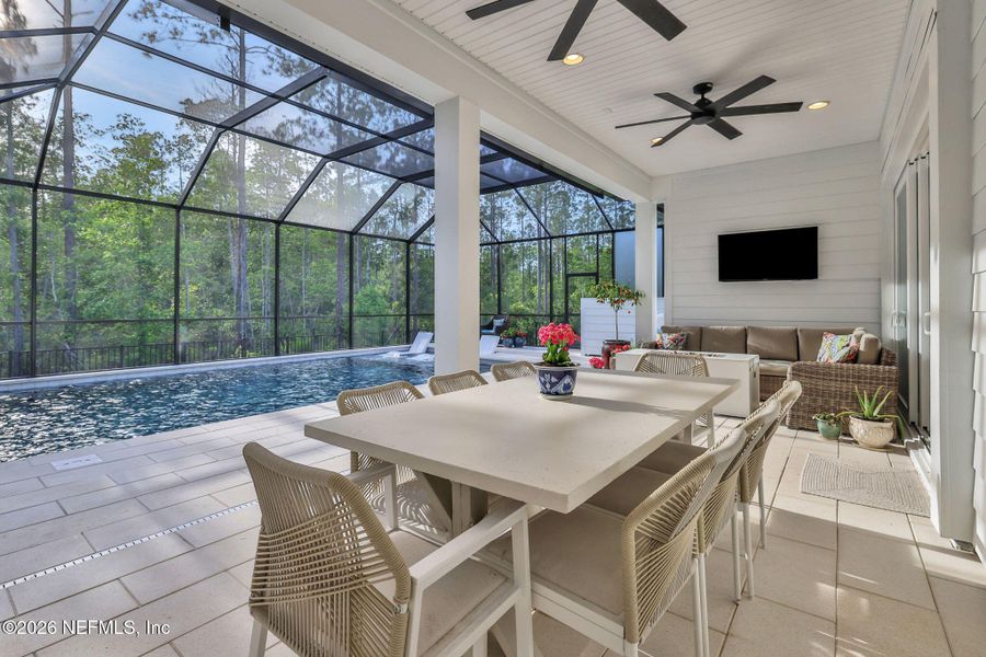 Exterior details and patio area of a home in Settler's Landing at Nocatee, Ponte Vedra (Image 41).