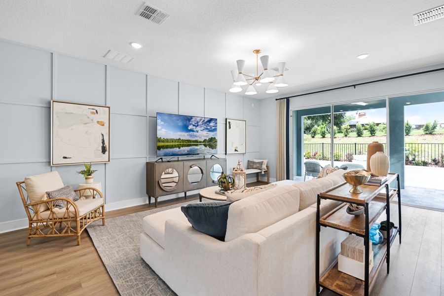 Great Room Overlooking 32' Wide Covered Lanai