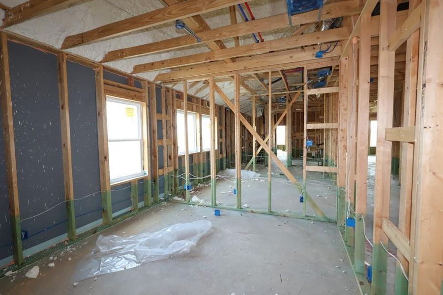 In-progress construction of a new home in The Grand Prairie 50’, Hockley, TX (Image 7).