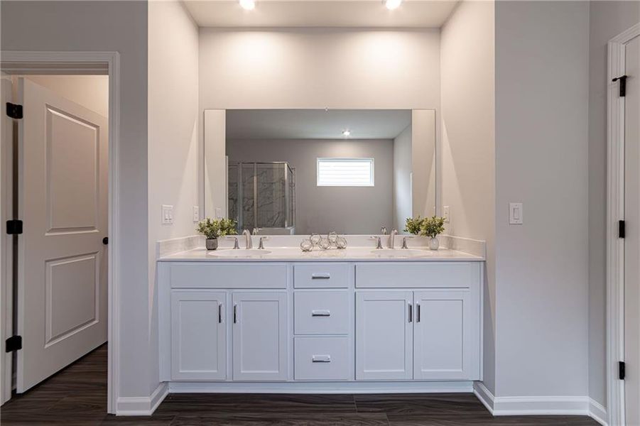 Furnished interior view inside a new home in Enclave at Edgewater, Canton (Image 36).