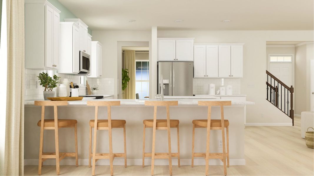 Representative furnished interior of a home built from the Elm by Lennar in Elizabeth: Arbor, Fort Mill (Image 7).