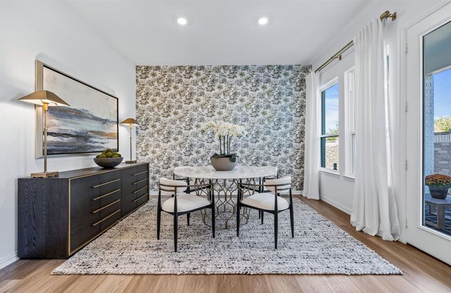 Dining room featuring light hardwood / wood-style floors