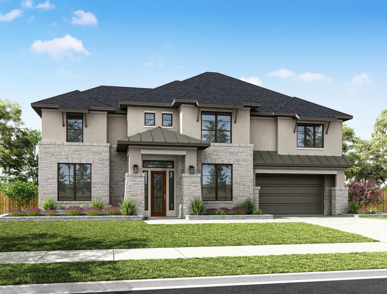 Representative exterior photo of a completed home built from the Lamesa by Tri Pointe Homes in Evergrove, Richmond, TX (Image 20). Representative exterior photo of a completed home built from the Lamesa by Tri Pointe Homes in Evergrove, Richmond, TX (Image 20).