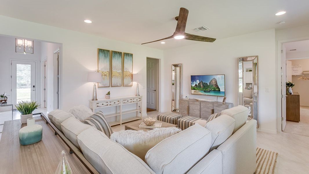 Representative furnished interior of a home built from the Kellen by D.R. Horton in Deep Creek Tradition Series, Punta Gorda (Image 13).