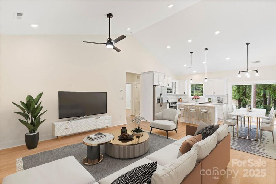 Vaulted Ceiling Living room Vaulted Ceiling Living room