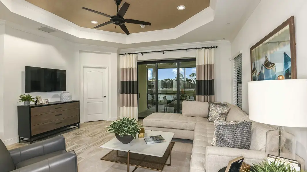 Furnished interior view inside a new home in Vicenza Real Estate and Homes for Sale in North Venice, FL - Neal Communities, Nokomis (Image 24).