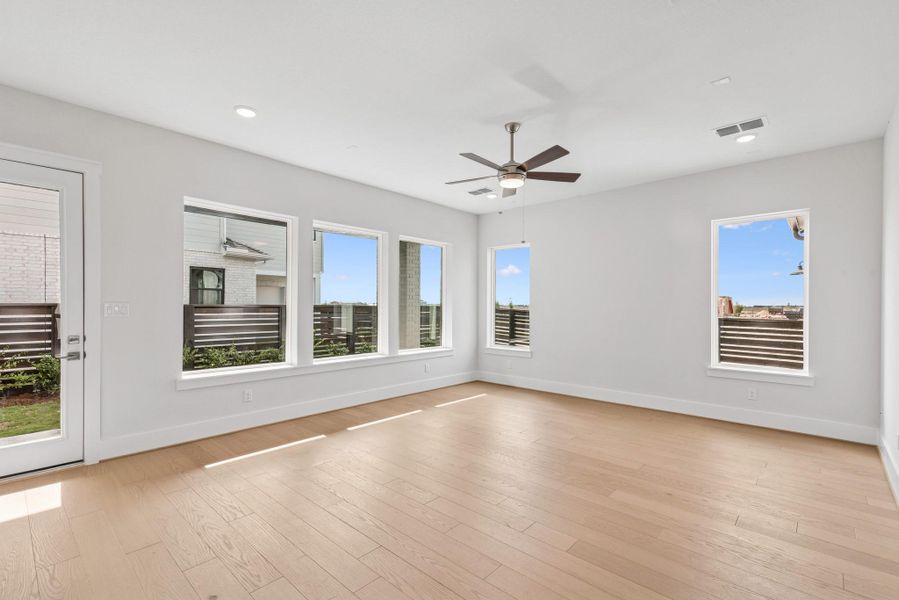 Spacious, unfurnished interior of a new home in Easthaven at Bridgeland Central - Vision Collection, Cypress (Image 32). Spacious, unfurnished interior of a new home in Easthaven at Bridgeland Central - Vision Collection, Cypress (Image 32).