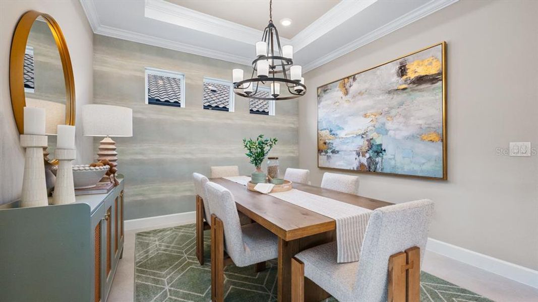 Furnished interior view inside a new home in Esplanade at Wiregrass Ranch, Wesley Chapel (Image 24).