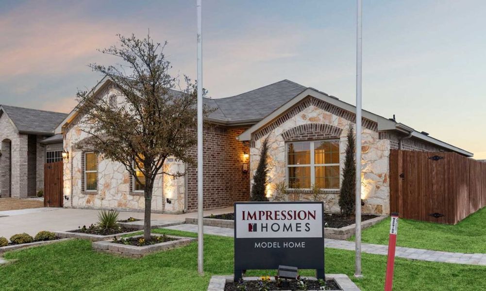 Front exterior of a new home in Rainbow Ridge, Fort Worth, TX, highlighting curb appeal (Image 2). Front exterior of a new home in Rainbow Ridge, Fort Worth, TX, highlighting curb appeal (Image 2).
