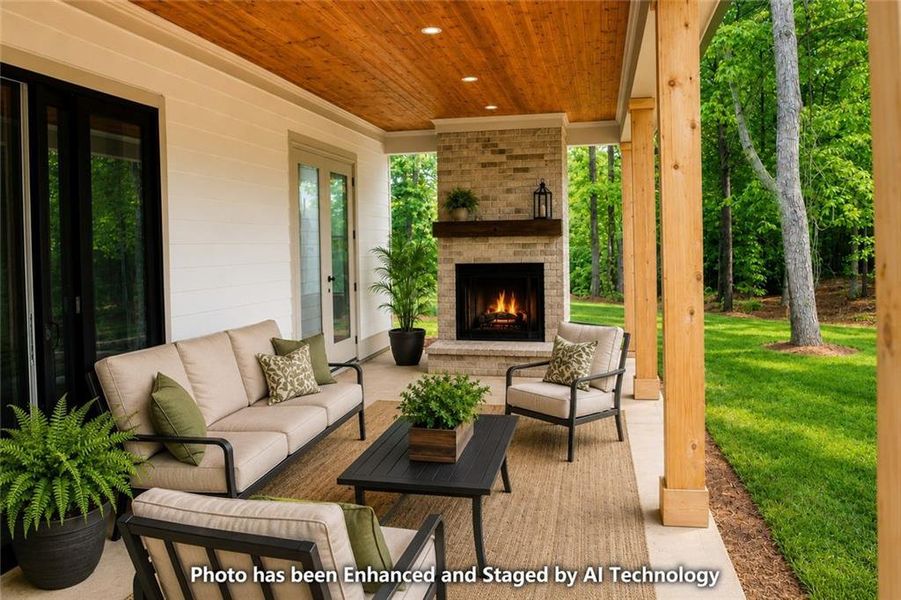 Exterior details and patio area of a home in , Ellijay (Image 3). Exterior details and patio area of a home in , Ellijay (Image 3).