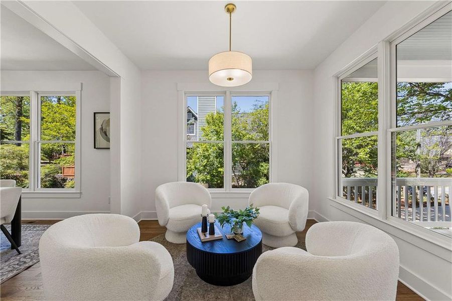 Furnished interior view inside a new home in , Atlanta (Image 8). Furnished interior view inside a new home in , Atlanta (Image 8).