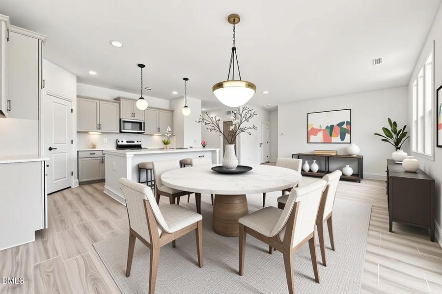 Furnished interior view inside a new home in The Cottages at 78 North, Sanford (Image 6).