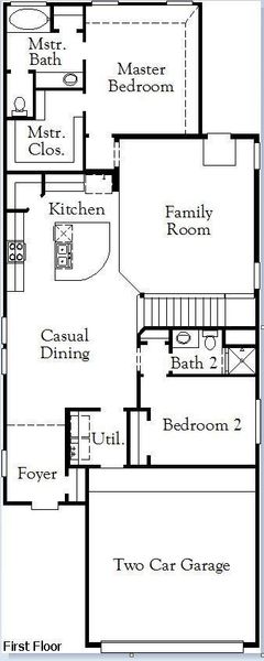 2D floor plan layout of this home in Bridgeland, Cypress, TX (Image 3).