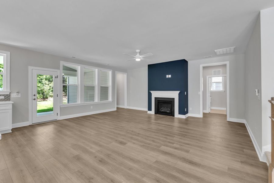 Representative unfurnished interior of a home built from the The Highland by RobuckHomes in Kennebec Crossing, Angier (Image 25). Representative unfurnished interior of a home built from the The Highland by RobuckHomes in Kennebec Crossing, Angier (Image 25).